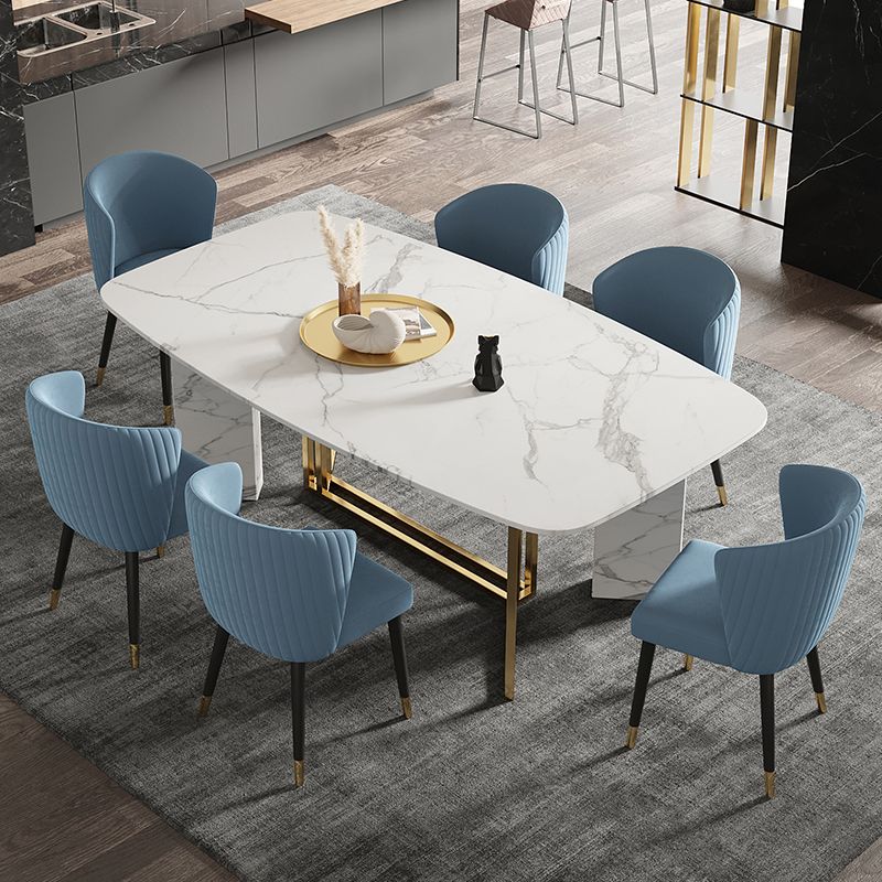 Nordic Glam Sintered Stone Table Set 1/4/5/7 Pieces Dining Set