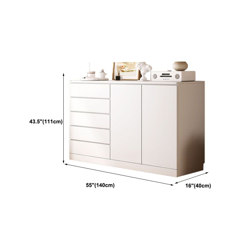 Modern Style Storage Chest Vertical Wooden Dresser with Drawers