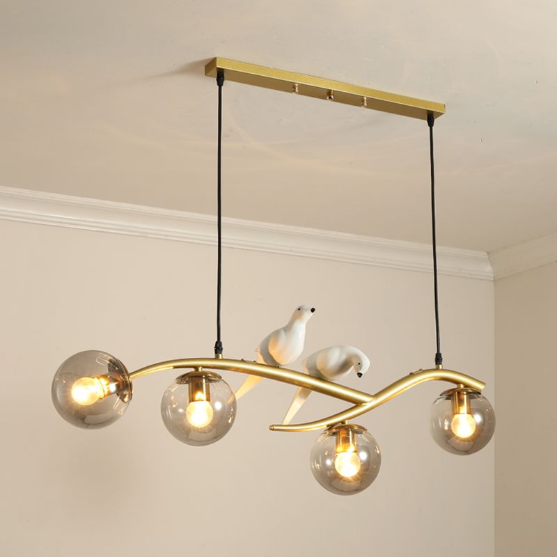 Modern Style Geometric Pendant Lights Metal 4 Light Hanging Pendant Lights