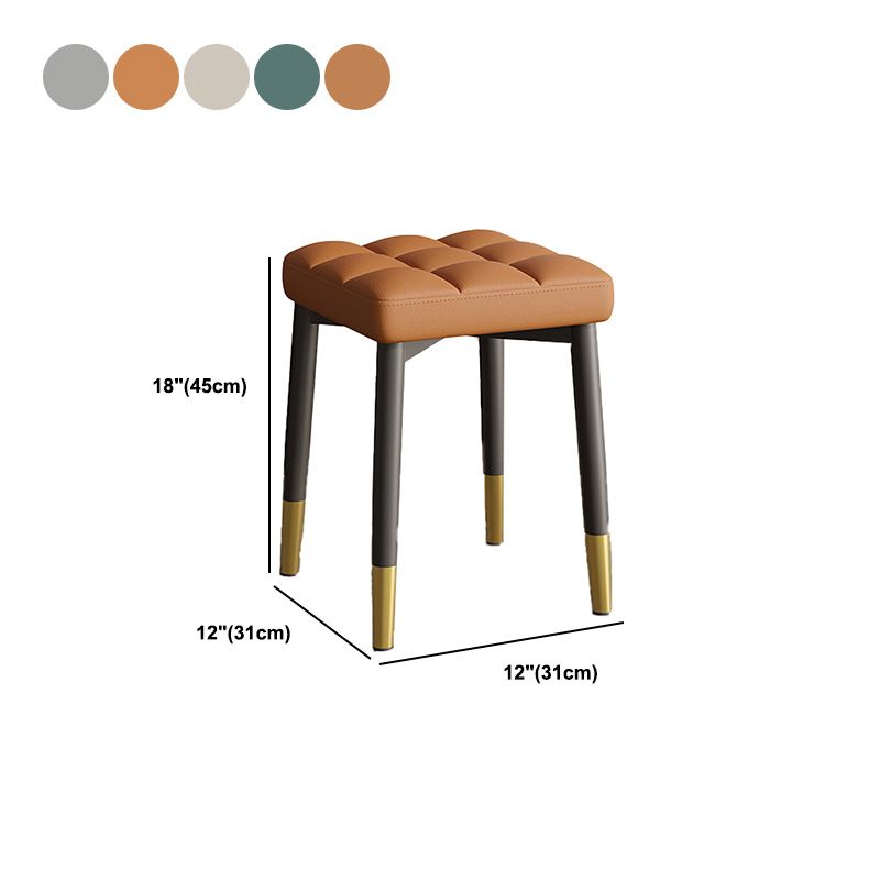 White Modern Standard Leather Solid Color Water Resistant Indoor Standard