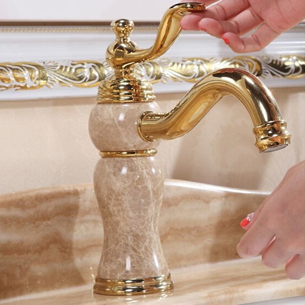 Luxury Bathroom Faucet Brass Lever Handle Low Arc Vessel Faucet
