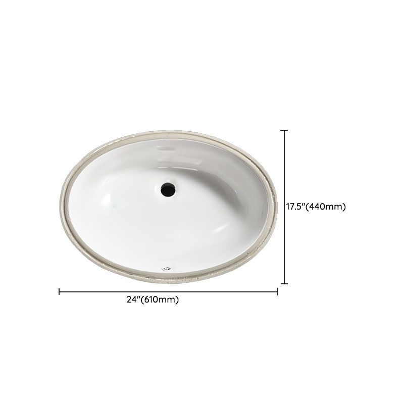 Contemporary Wash Stand Ceramic Metal Undermount Bathroom Sink