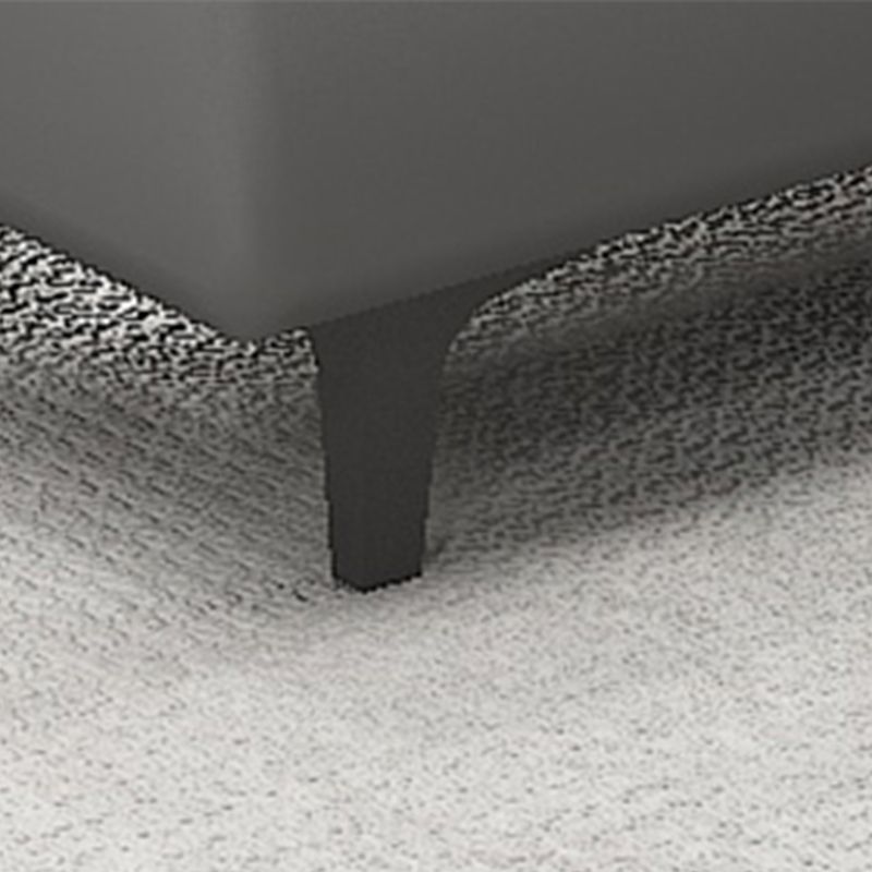 29.53" H Faux Leather Sofa Contemporary Tuxedo Arm Sofa in Gray