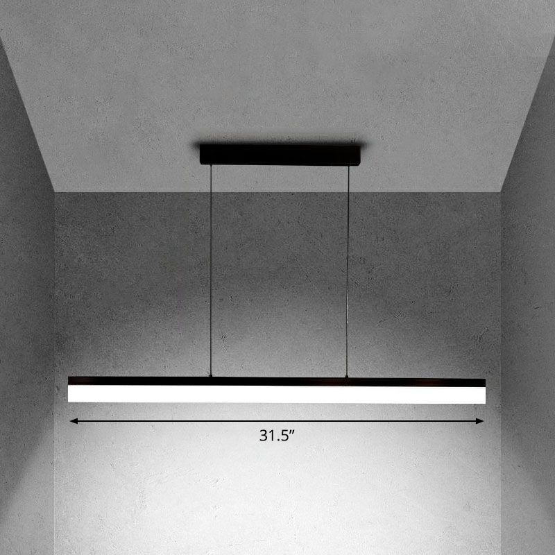 Luz colgante de araña lineal rectangular acrílico Luz contemporánea LED colgante en luz blanca