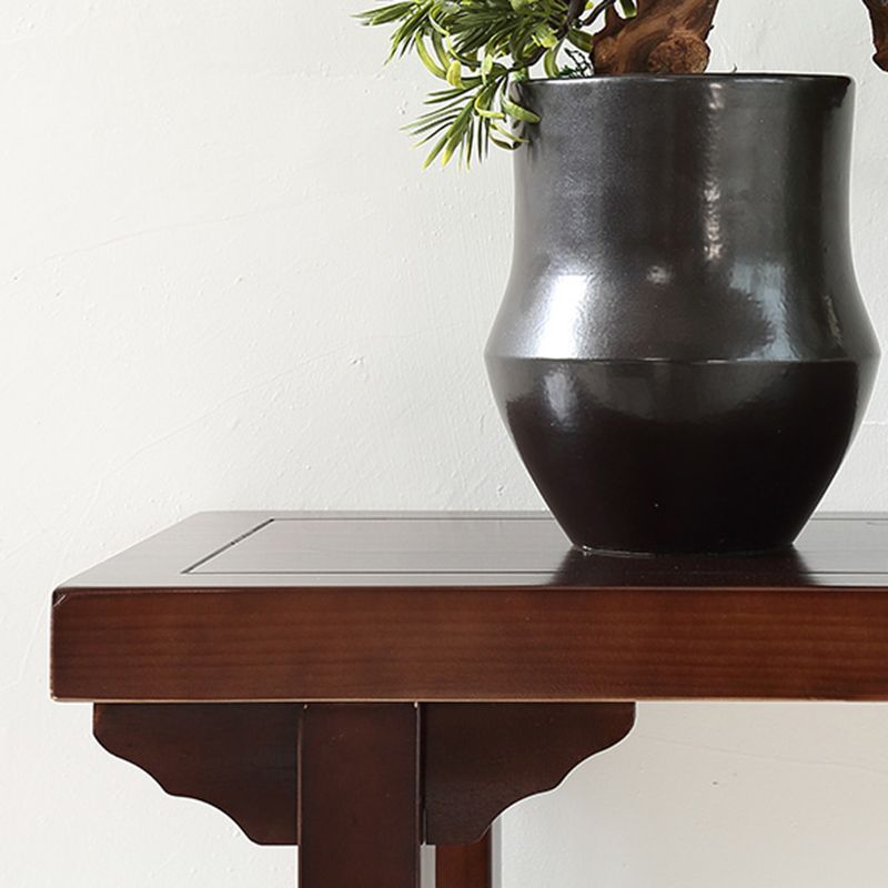 Walnut Console Table Solid Wood 9.84 inch Wide Console Sofa Table
