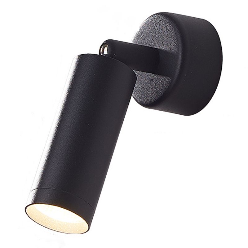 Half Cylinder Shade Single Light Reading Wall Light Modern Style Metal Wall Mount Light Fixture