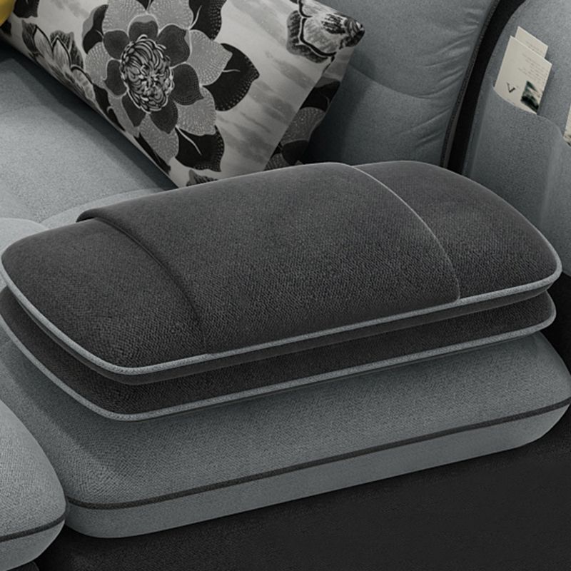 Cushion Back Sectional Tufted Pillow Top Arm Sofa for Living Room