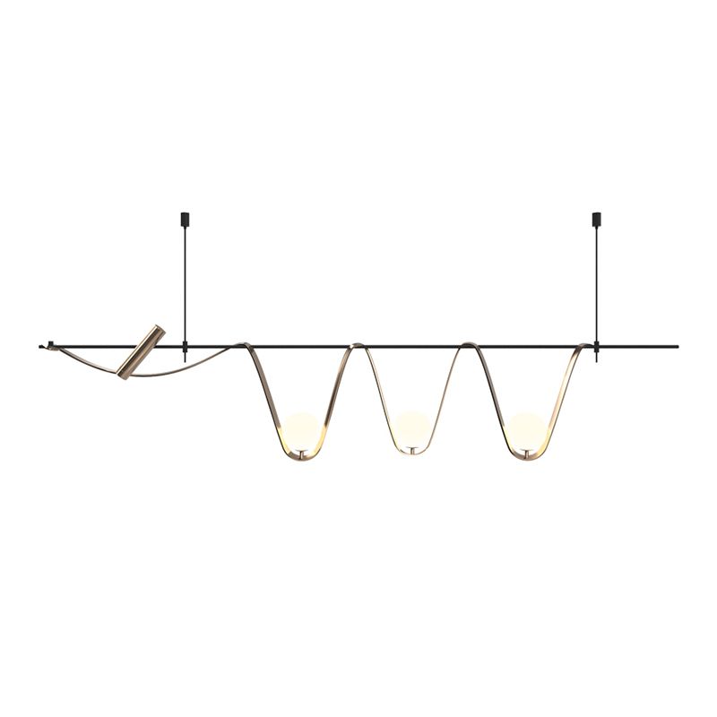 Modern Globe Shade Chandelier Lamp Glass Ceiling Pendant Light for Kitchen