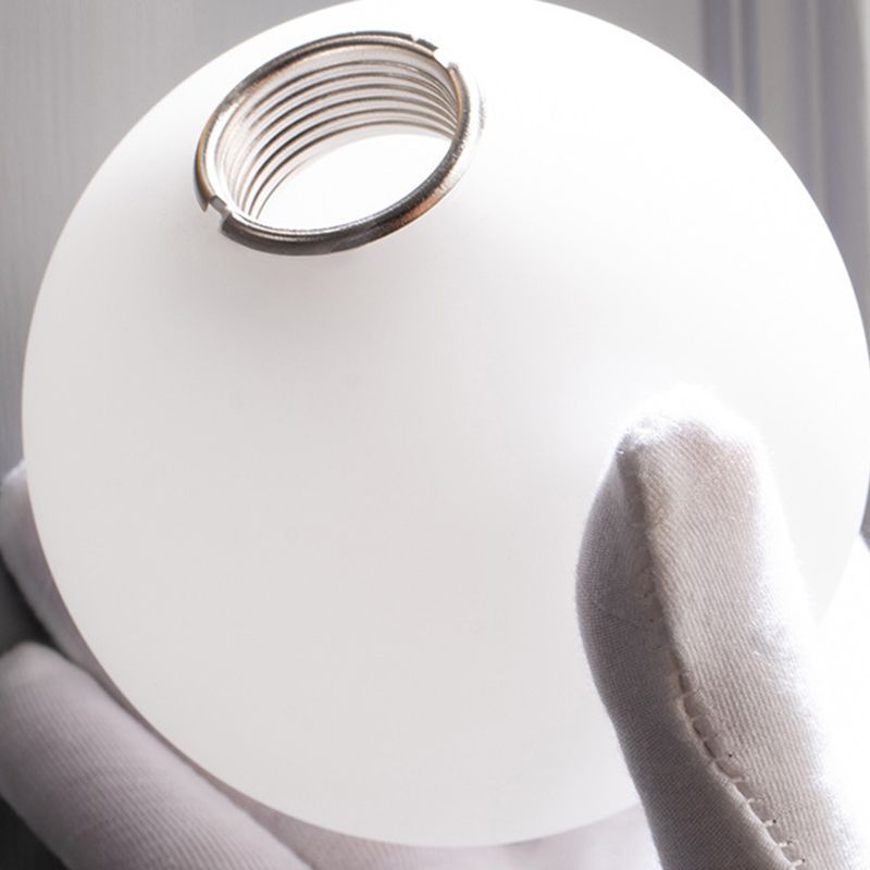 Copper 1-Light Ball Shade Wall Sconce Modern Style Mirror Wall Lighting in Brass