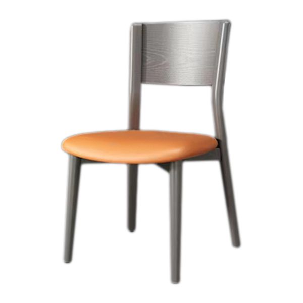 Contemporary Wood Dining Armless Chairs Open Back Dining Side Chair for Restaurant Use