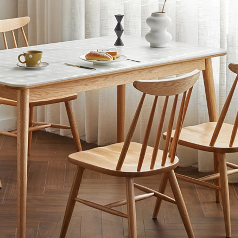 1/5 Pcs Modern Stone Rectangle Shape Dinette Table with Armless Chair