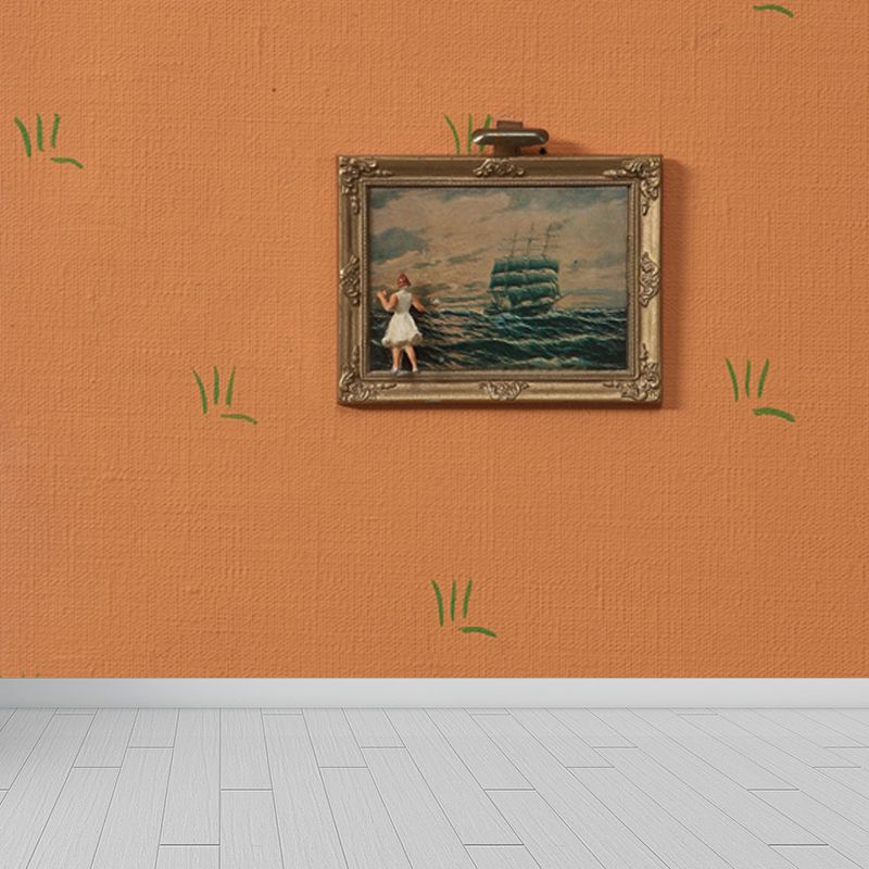 Modern Aesthetics Art Mural Decal Light Color Stain-Proofing Wall Decor for Bedroom