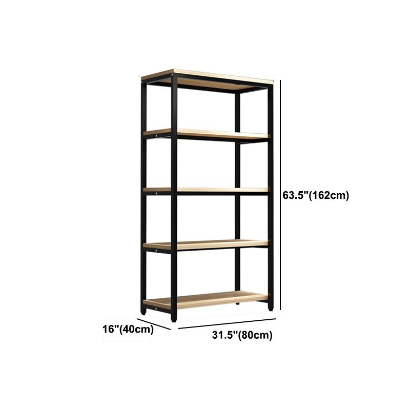 Metal Etagere Bookcase Industrial Open Back Book Shelf with Shelves for Office and Home