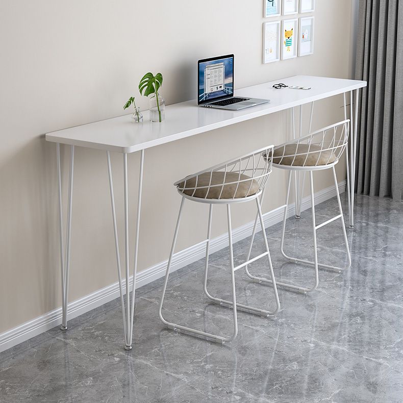 Tripod Base Bar Table Modern Style Wood Top Bar Table for Kitchen