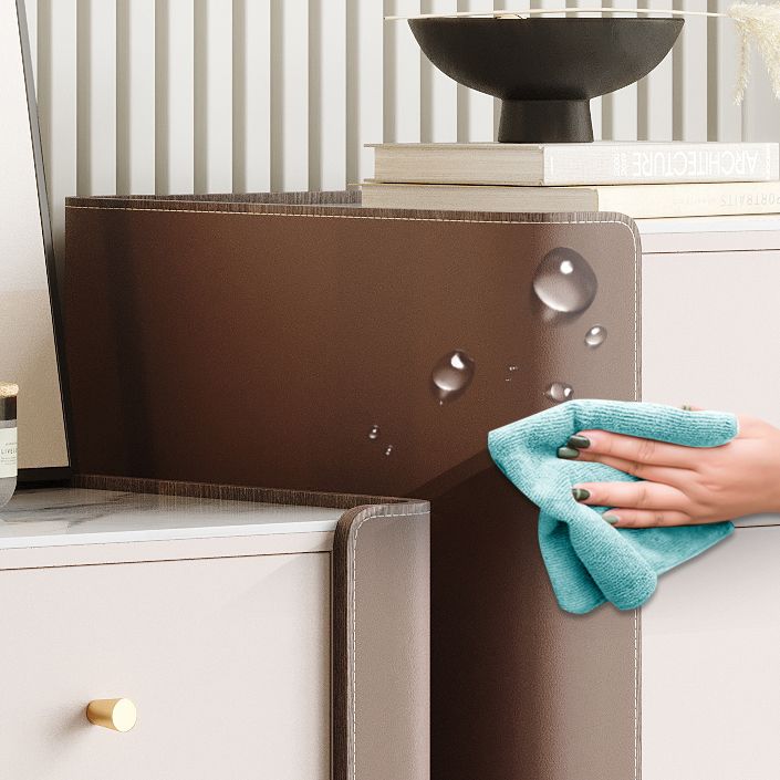 Contemporary Glam Storage Chest Stone Storage Chest Dresser for Bedroom