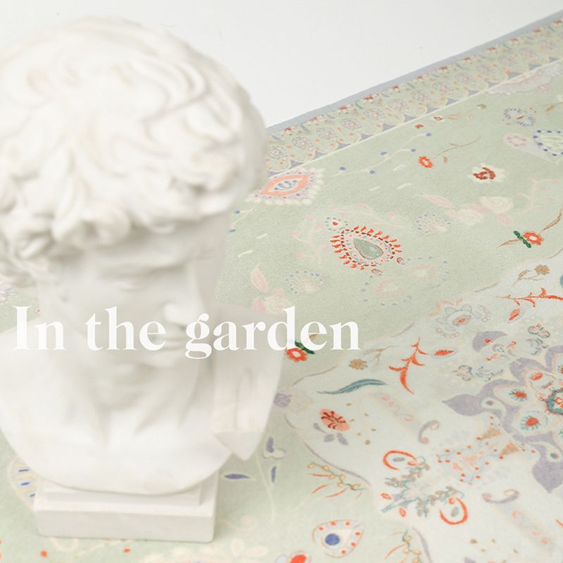 Pink Modern Rug Graphic Pattern Polyester Area Rug Non-Slip Backing Carpet for Home Decor