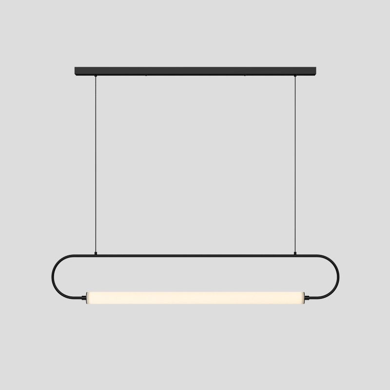 Lineal colgante isla luz contemporánea lámpara de lámpara de metal lámpara para comedor