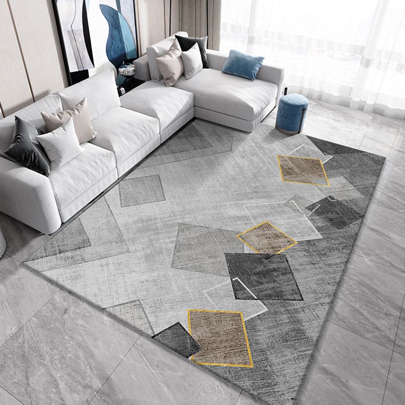 Olden Area Carpet Rectangle Polyster Ombre Pattern Area Rug Bedroom Stain Resistant Carpet