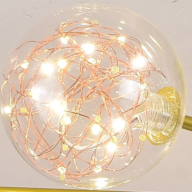 Plafonnier Spoutnik en verre LED étoilé nordique pour chambre à coucher