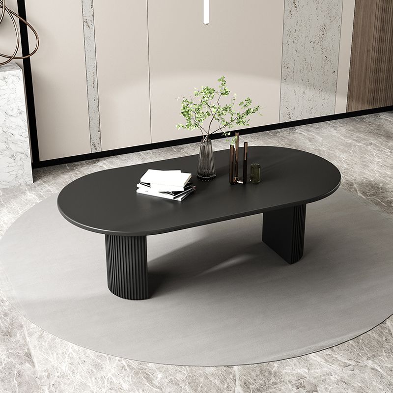 Simple Black Solid Wood Dining Table Rectangle Shape Standard Dining Table for Kitchen