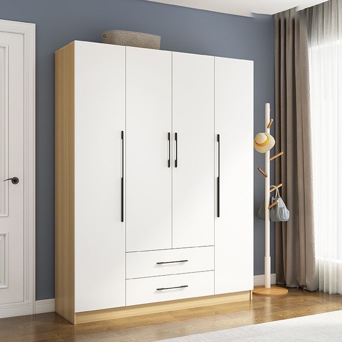 Hinged Engineered Wood Wardrobe Closet Modern Wardrobe Cabinet