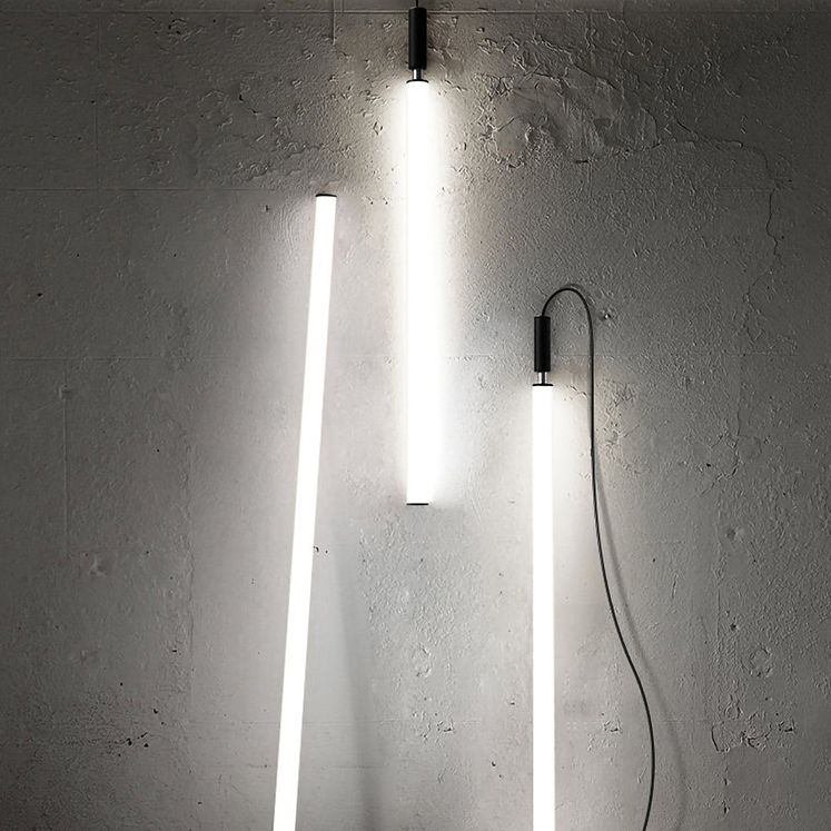 Lampada a sospensione del soffitto tubolare Minimalista Acrilico Black-White LED LEGGIO