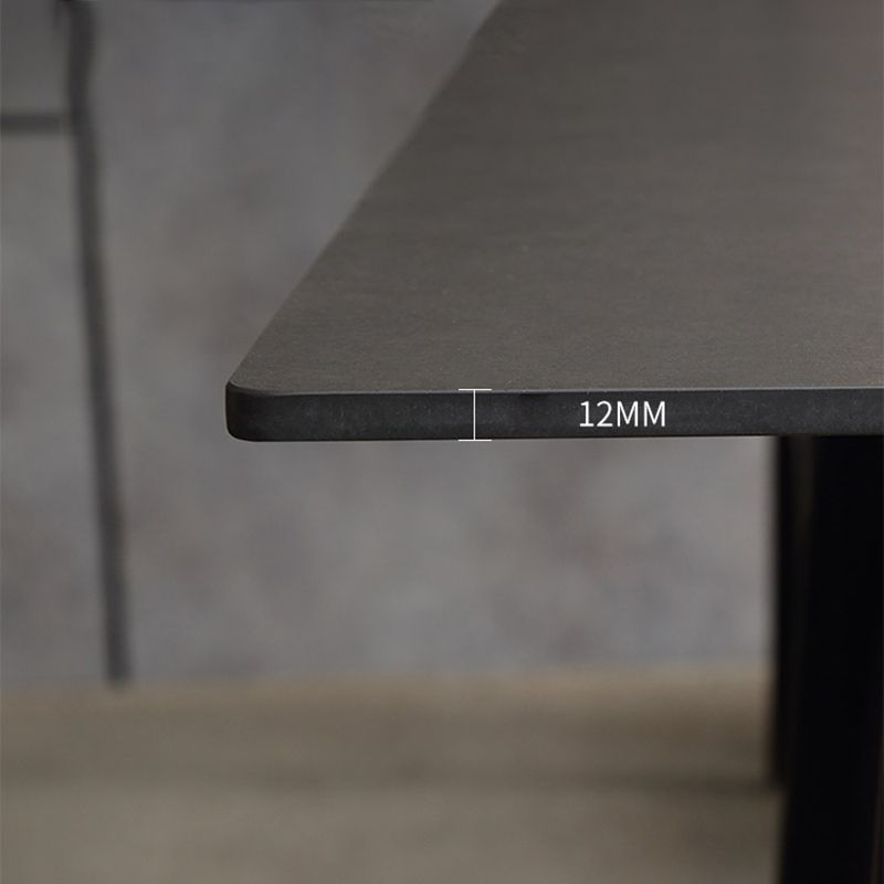 Modern Rectangle Dinette Set 1/4/5/7 Pieces Black Stone Top Indoor Dining Set