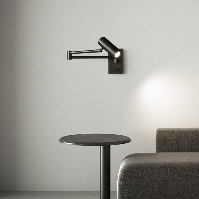 Metal Cylinder Shape Wall Sconce Modern Style 1 Light Wall Light Sconce