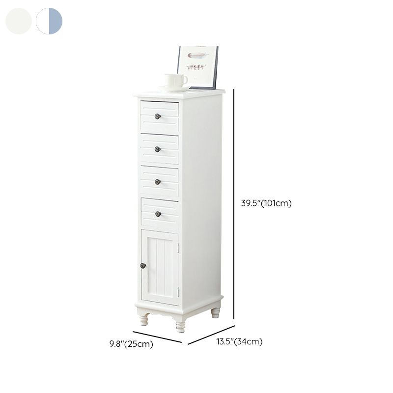 Nautical Vertical Solid Wood Storage Chest Bedroom Chest with Drawers