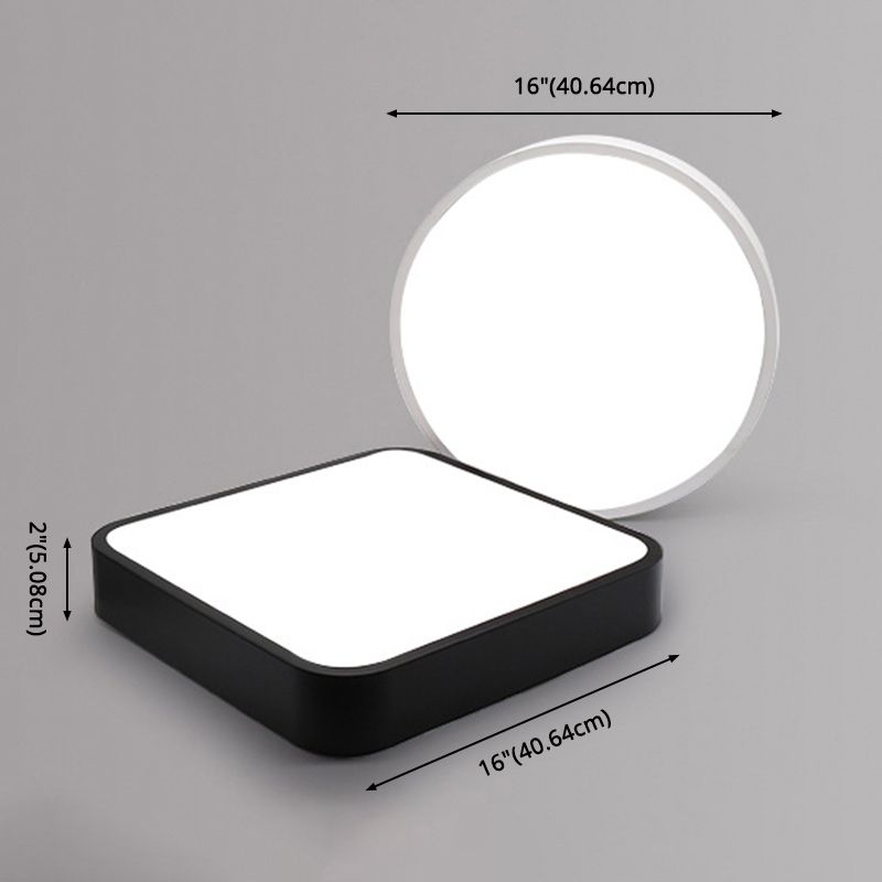 Lámparas de techo de montaje empotrado de estilo minimalista moderno, lámpara de techo empotrada de acrílico de 1 luz para sala de estar