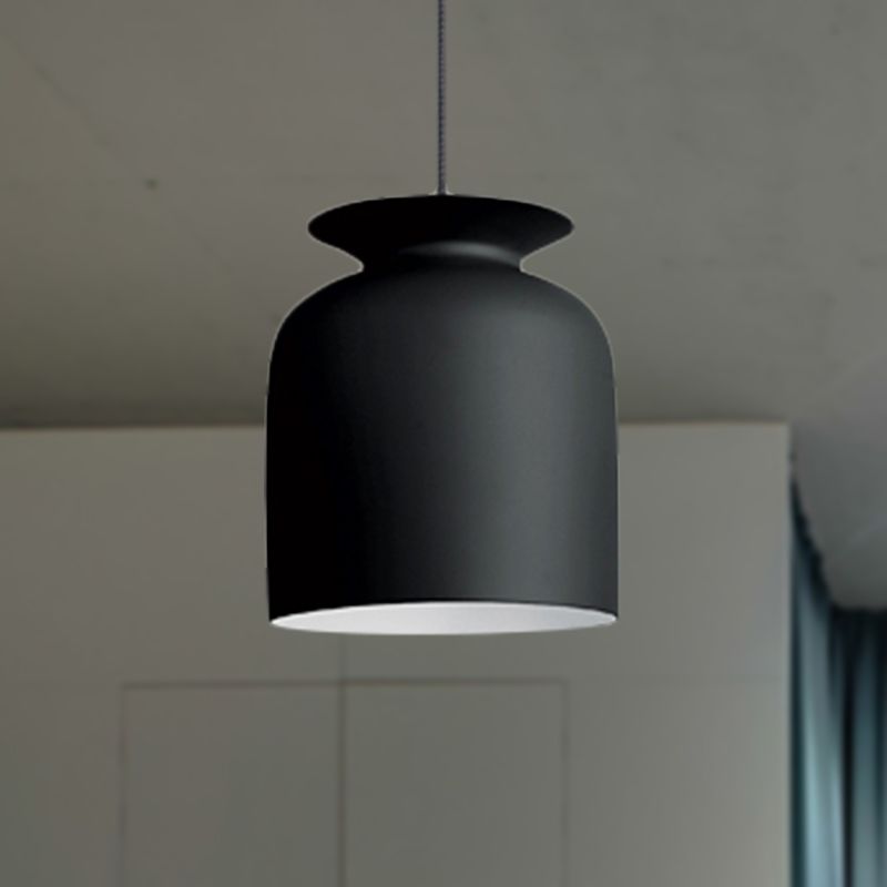 Hotel Restaurant Bowl Hanglamp Metal One Light Modern Monochrome Suspension Light