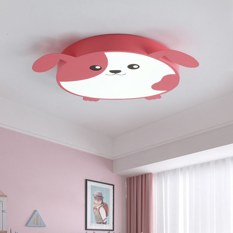 Mignon chiot LED encastré lumière minimaliste métal enfants chambre encastré plafonnier