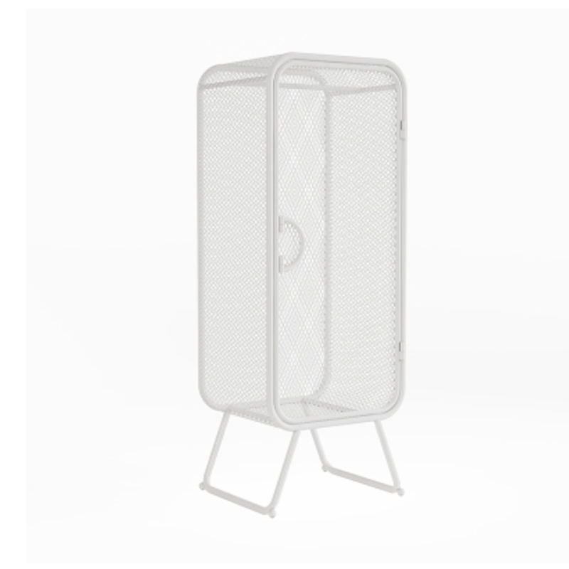 Metal Modern Cabinet with Legs Bedroom Hinged Door Storage Cabinet