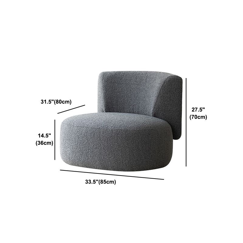 Contemporary Standard Armless Sofa Curved Sofa for Living Room, Apartment