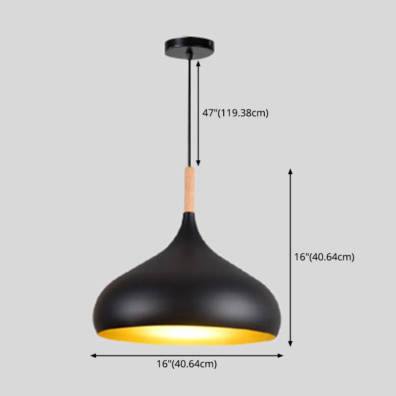 Metal Bowl Pendant Ceiling Light Simplicity Pendant Light Fixture for Dinning Room