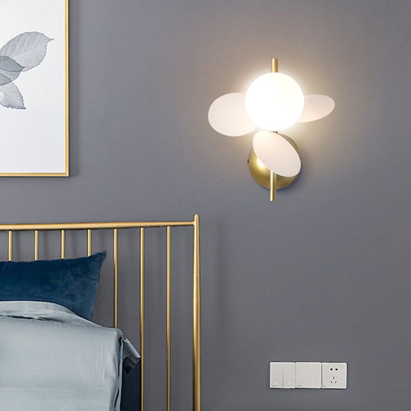 Glass Unique Shape Wall Light Modern Style 1 Light Wall Light Sconce