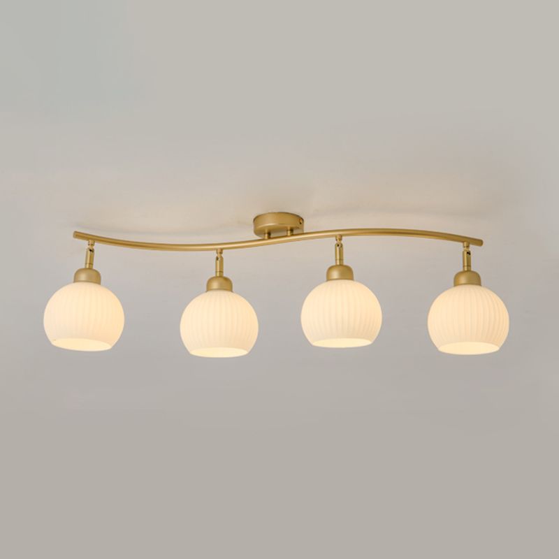 Modern Simple Iron Ceiling Light Ball Shape Ceiling Lamp for Bedroom