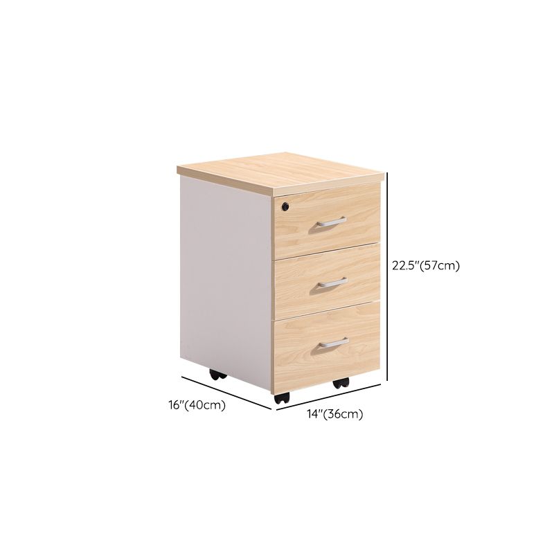 Modern Vertical Filing Cabinet Wood File Cabinet with Locking Storage