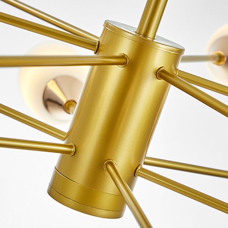 Modern Chandelier Minimalism Glass Shade Hanging Lighting Fixture for Sitting Room