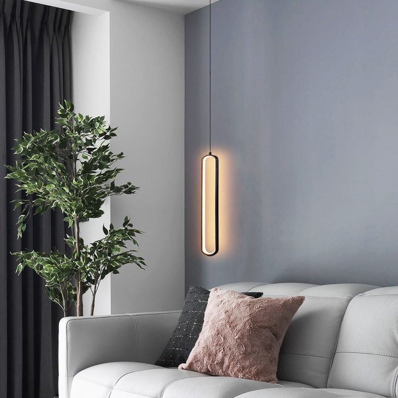 Luci a sospensione a sospensione lineare moderna Metal 1 Luce Light Light