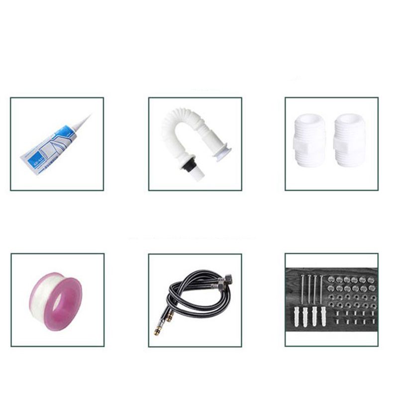 Modern Stainless Steel Bathroom Sink Vanity Faucet Included Vanity Sink