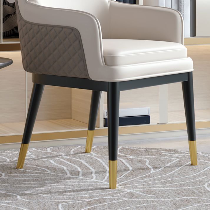 Silla de comedor de metal de estilo nórdico, silla de comedor con brazo Parsons, sillas laterales