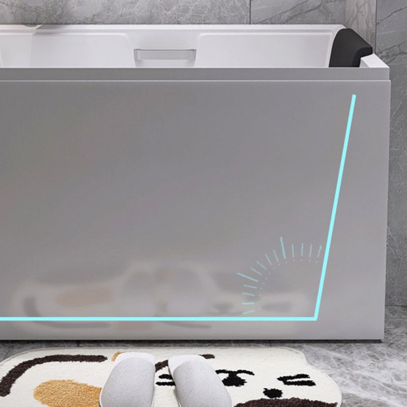 Modern Style Apron Front Bathtub Rectangular Acrylic Bathtub in White