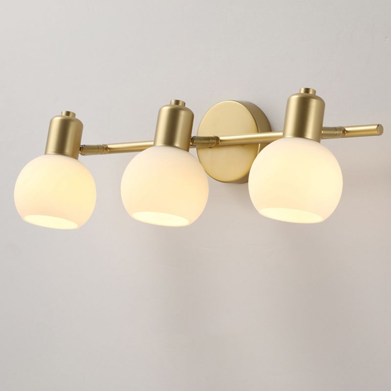 Metal Balls Wall Mounted Light Fixture Modern Style Gold Wall Mounted Light for Bathroom