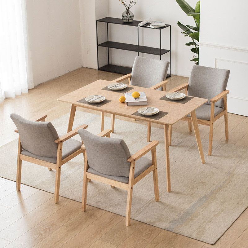 Fauteuil à dossier solide rembourré contemporain, finition mate, chaise de salle à manger pour la maison