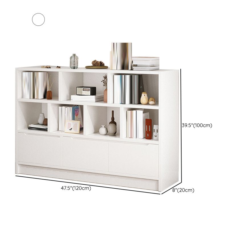 Scandinavian Engineered Wood Bookshelf Standard Bookcase with Shelves