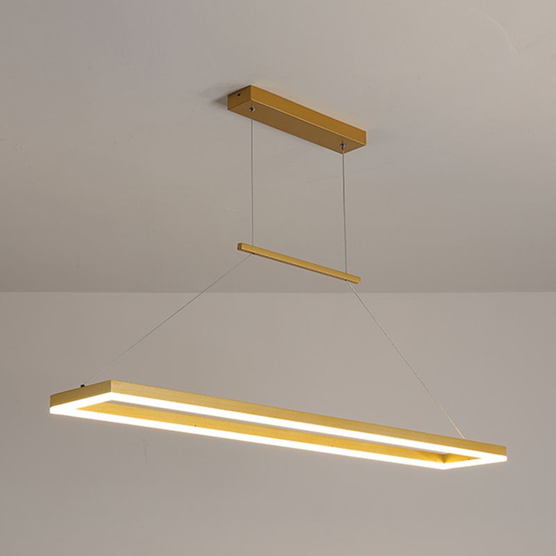 Rechteckform Island Leuchttäle Metal 1 Light Island Lighting