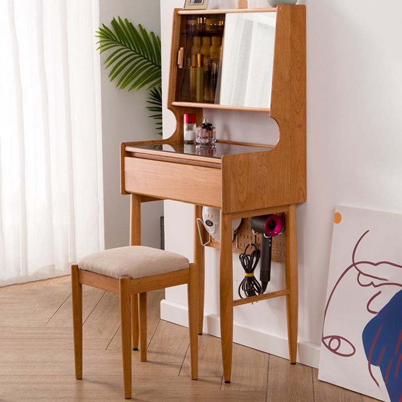 Mirrored Glass Drawers Make-up Vanity with Storage for Bedroom