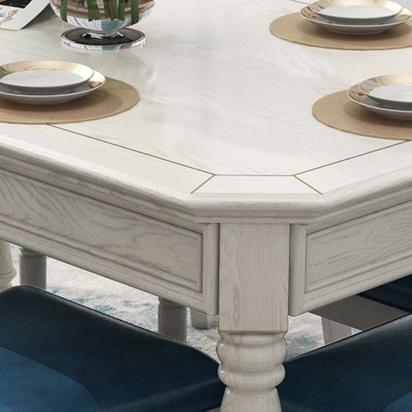 Traditional Solid Wood Dining Set Standard Height with 4 Legs Base Dining Room Set