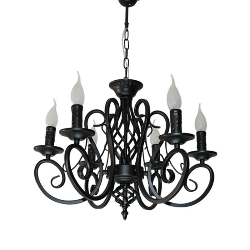 Luces de lámpara de araña únicas Fixros de luz colgante de metal tradicionales